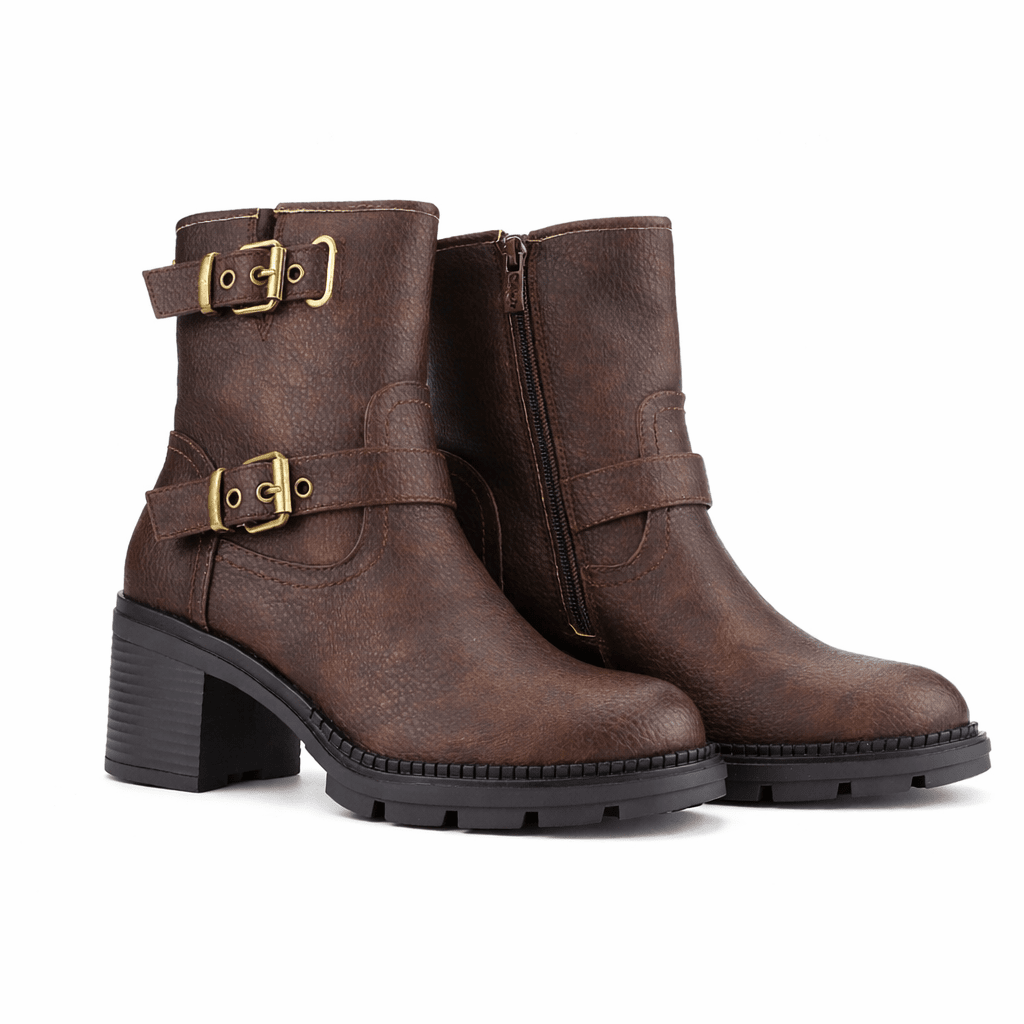 Botin Café Mujer Casual Chalada Treni Botines Taco Chalada 