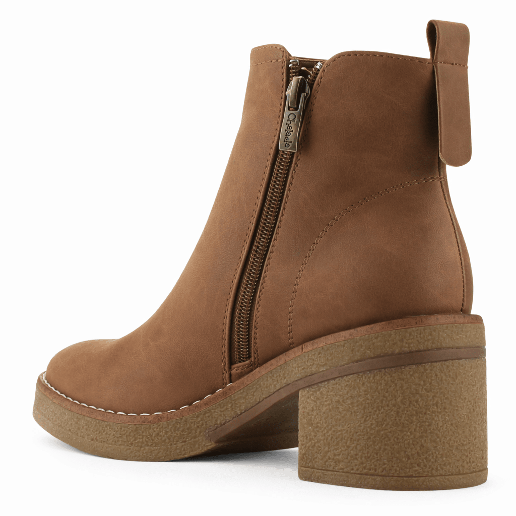 Botin Camel Mujer Casual Chalada Bricca Botines Taco Chalada 