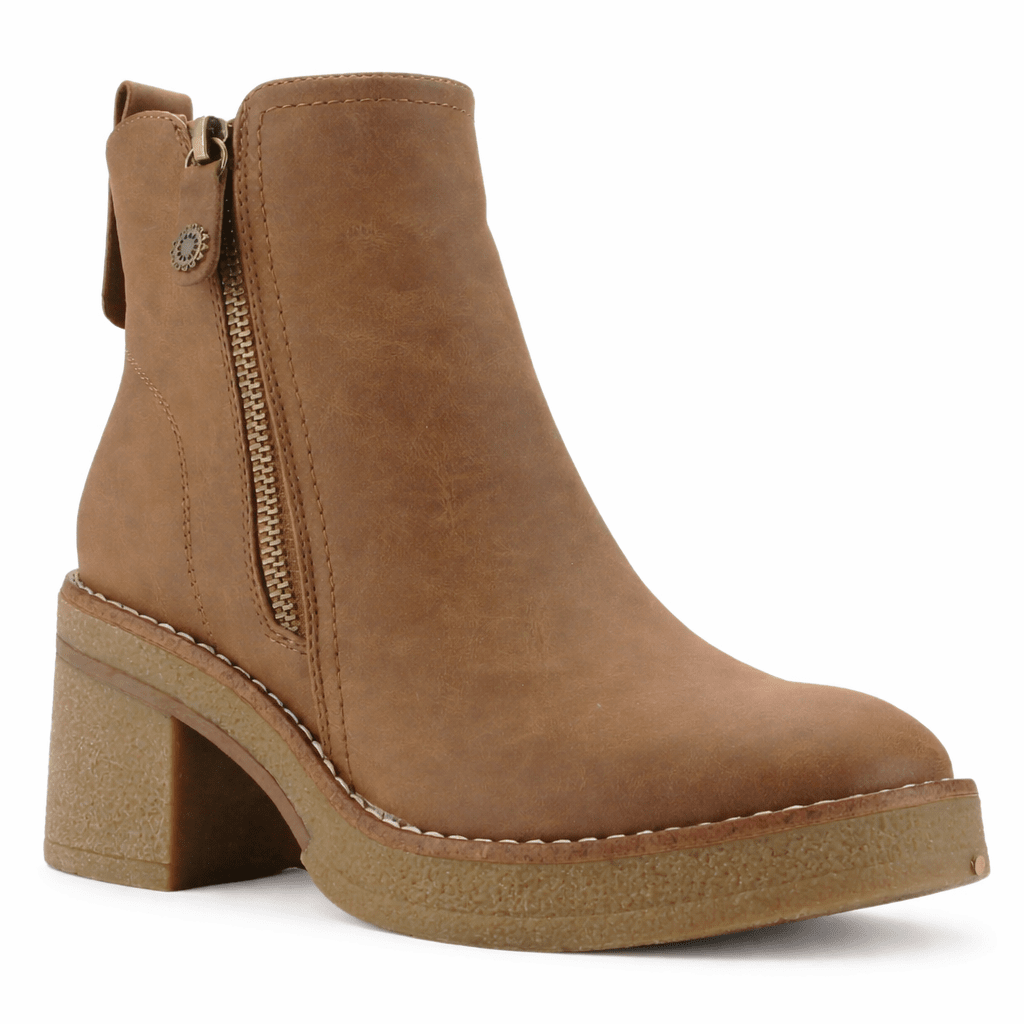 Botin Camel Mujer Casual Chalada Bricca Botines Taco Chalada 