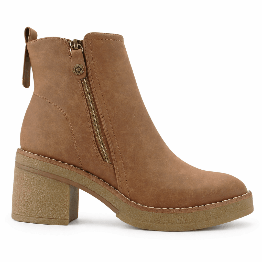 Botin Camel Mujer Casual Chalada Bricca Botines Taco Chalada 