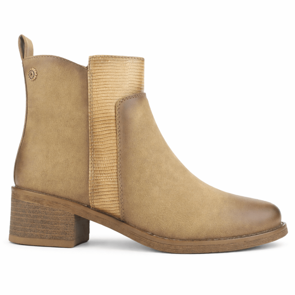 Botin Camel Mujer Casual Chalada Trafa Botines Taco Chalada 