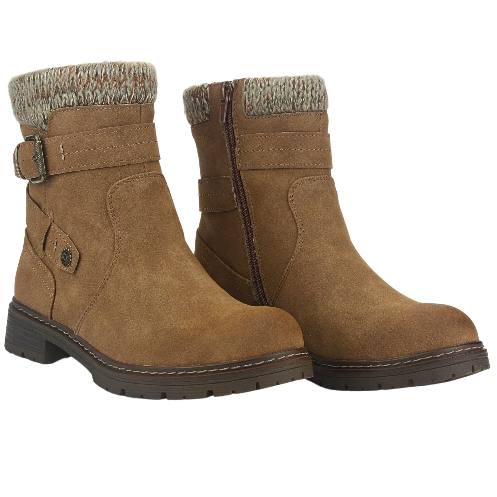 Botin Chalada Mujer Andy-1 Camel Casual Botines Planos Chalada 