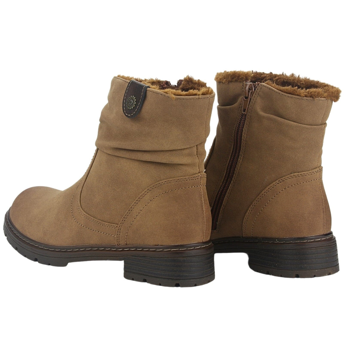 Botin Chalada Mujer Andy-2 Camel Casual Botines Planos Chalada 
