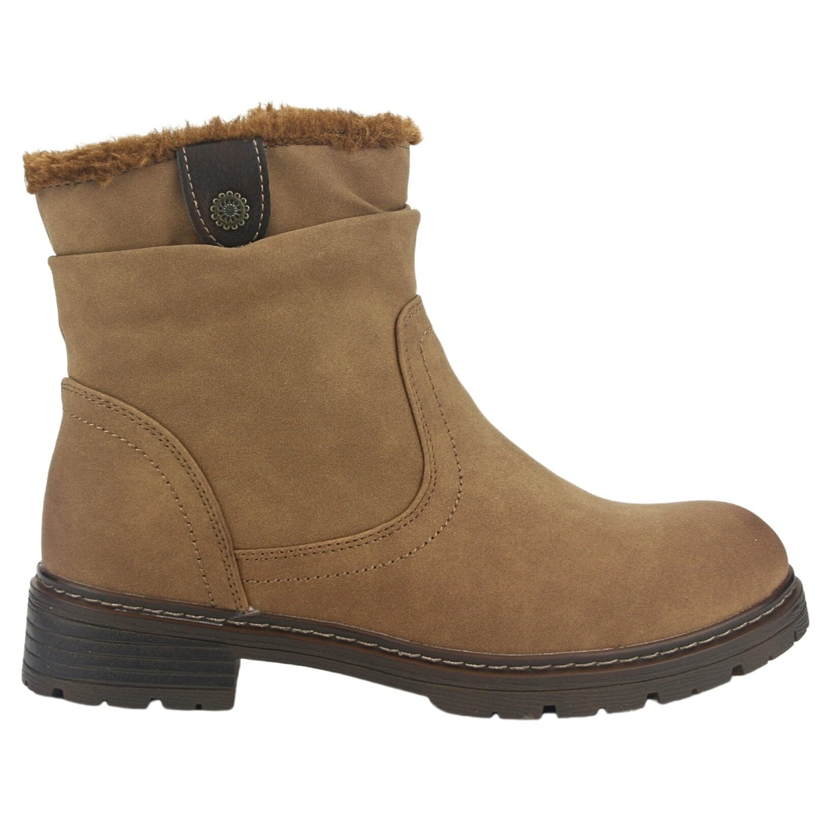 Botin Chalada Mujer Andy-2 Camel Casual Botines Planos Chalada 