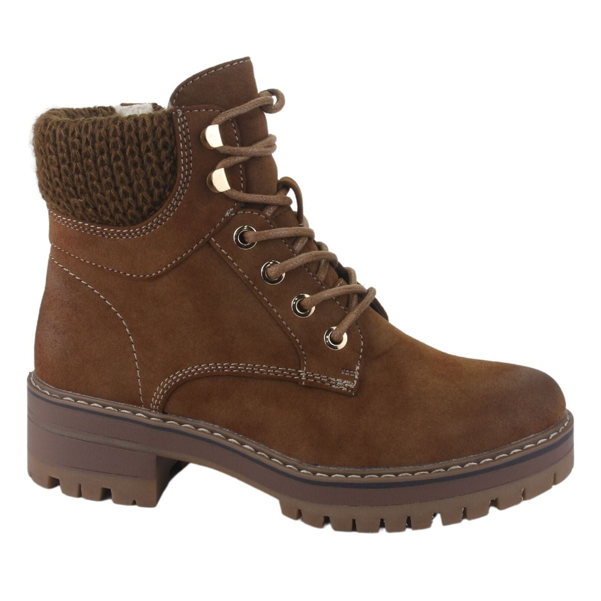 Botin Chalada Mujer Armynew-60 Tostado Casual Botines Taco Chalada 