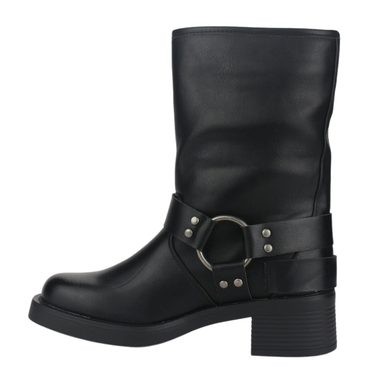Botin Chalada Mujer Biker-1 Negro Casual Botines Taco Chalada 