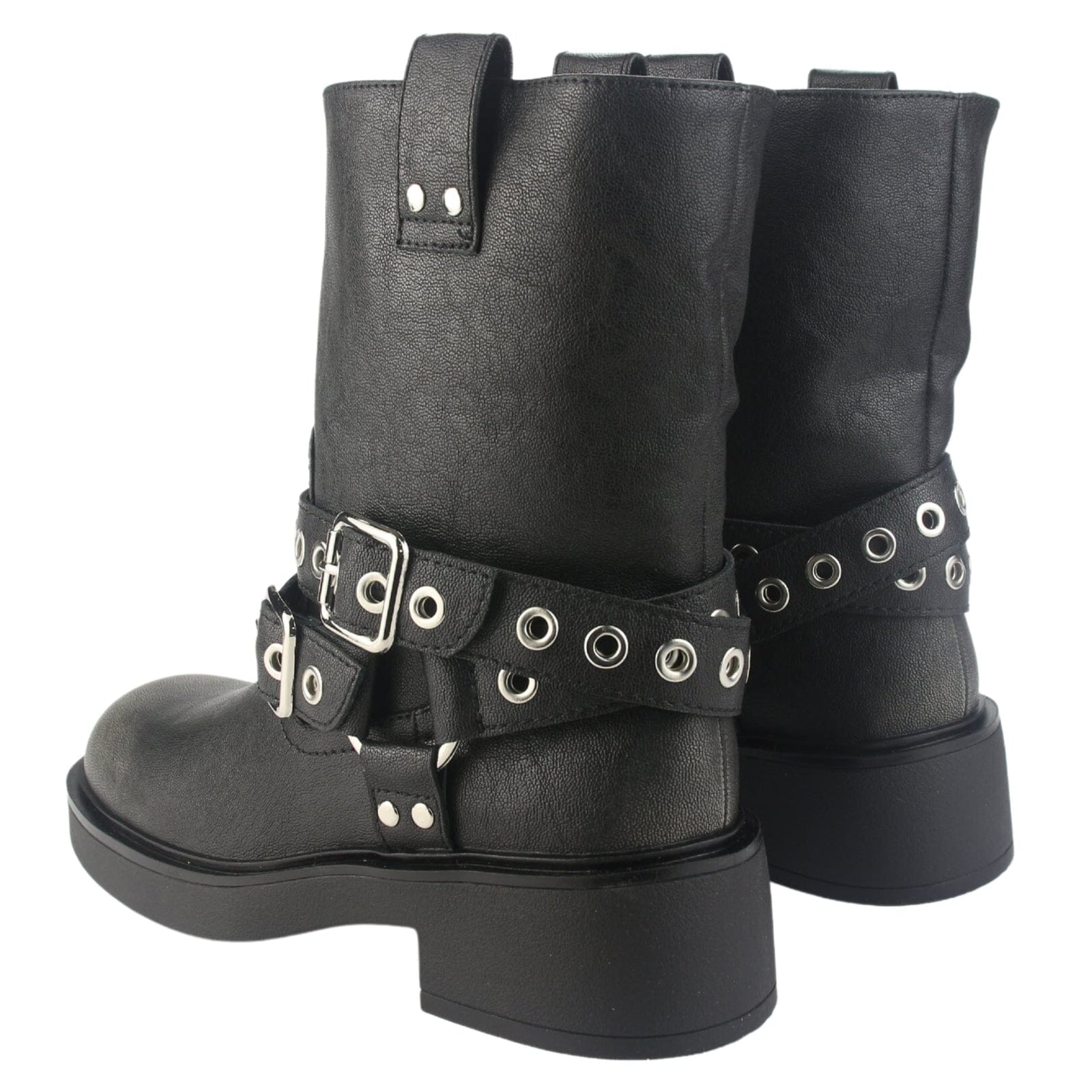 Botin Chalada Mujer Biker-5 Negro Casual Botines Plataforma Chalada 