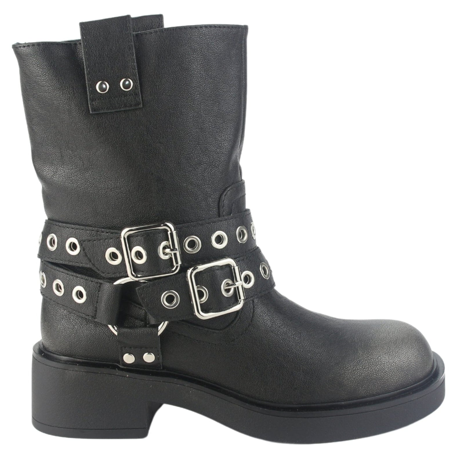 Botin Chalada Mujer Biker-5 Negro Casual Botines Plataforma Chalada 