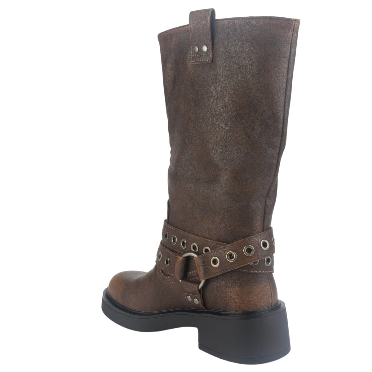 Botin Chalada Mujer Biker-6 Camel Casual Botines Taco Chalada 