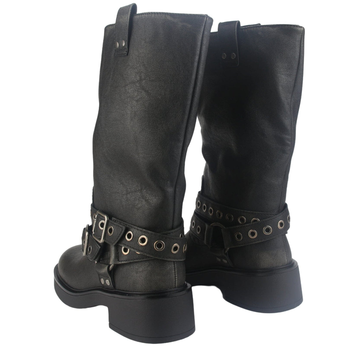Botin Chalada Mujer Biker-6 Negro Casual Botines Taco Chalada 