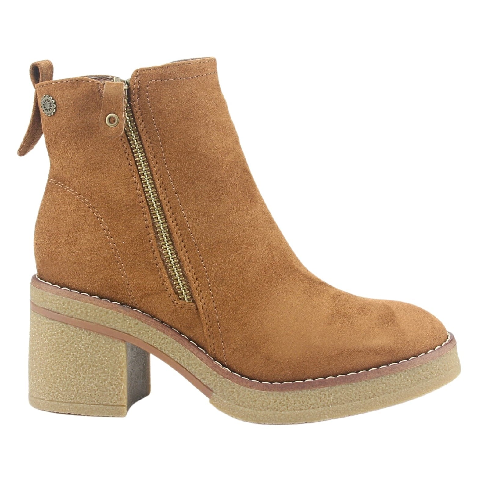 Botin Chalada Mujer Bricca-2 Café Casual Botines Taco Chalada 