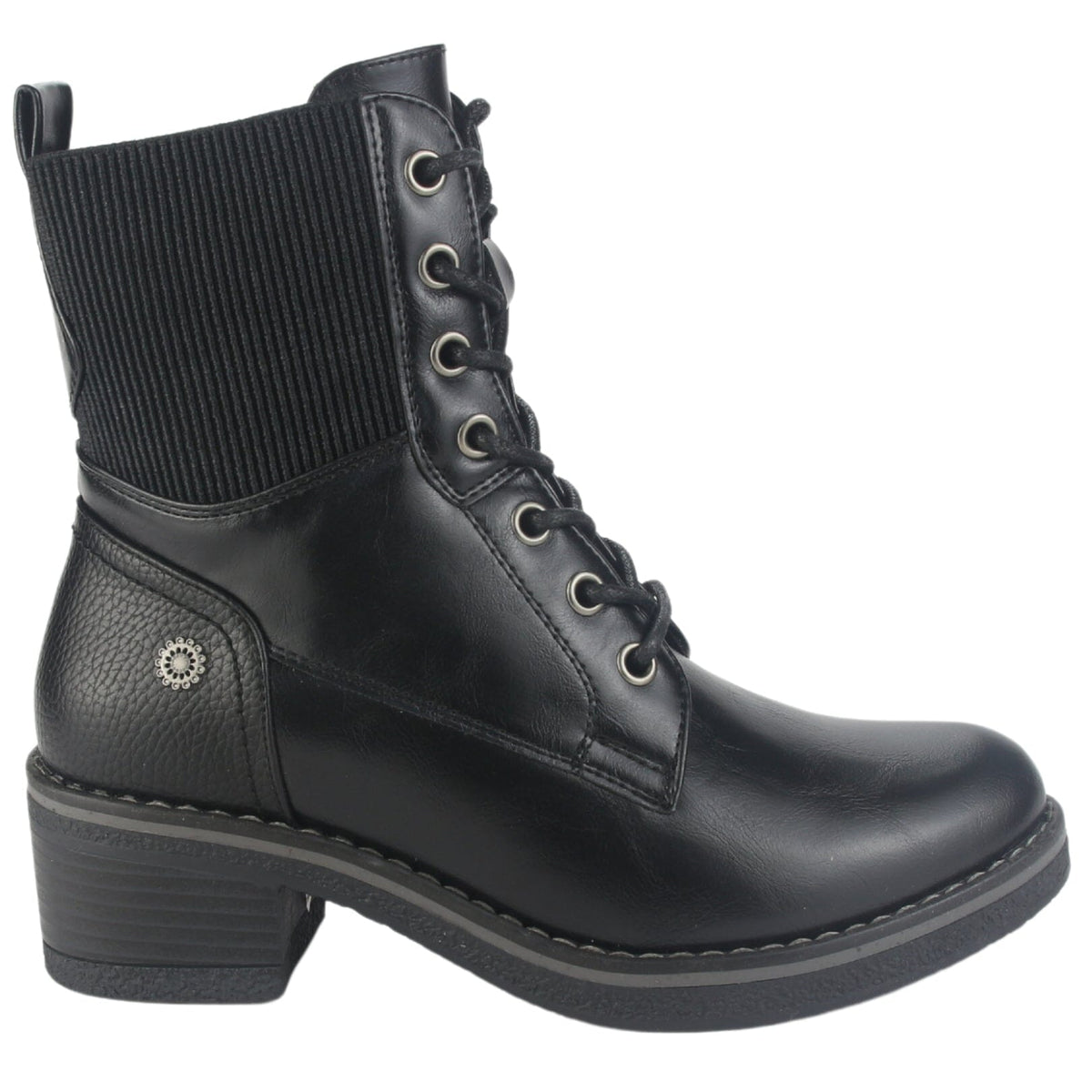 Botin Chalada Mujer Brike-2 Negro Casual Botines Taco Chalada 