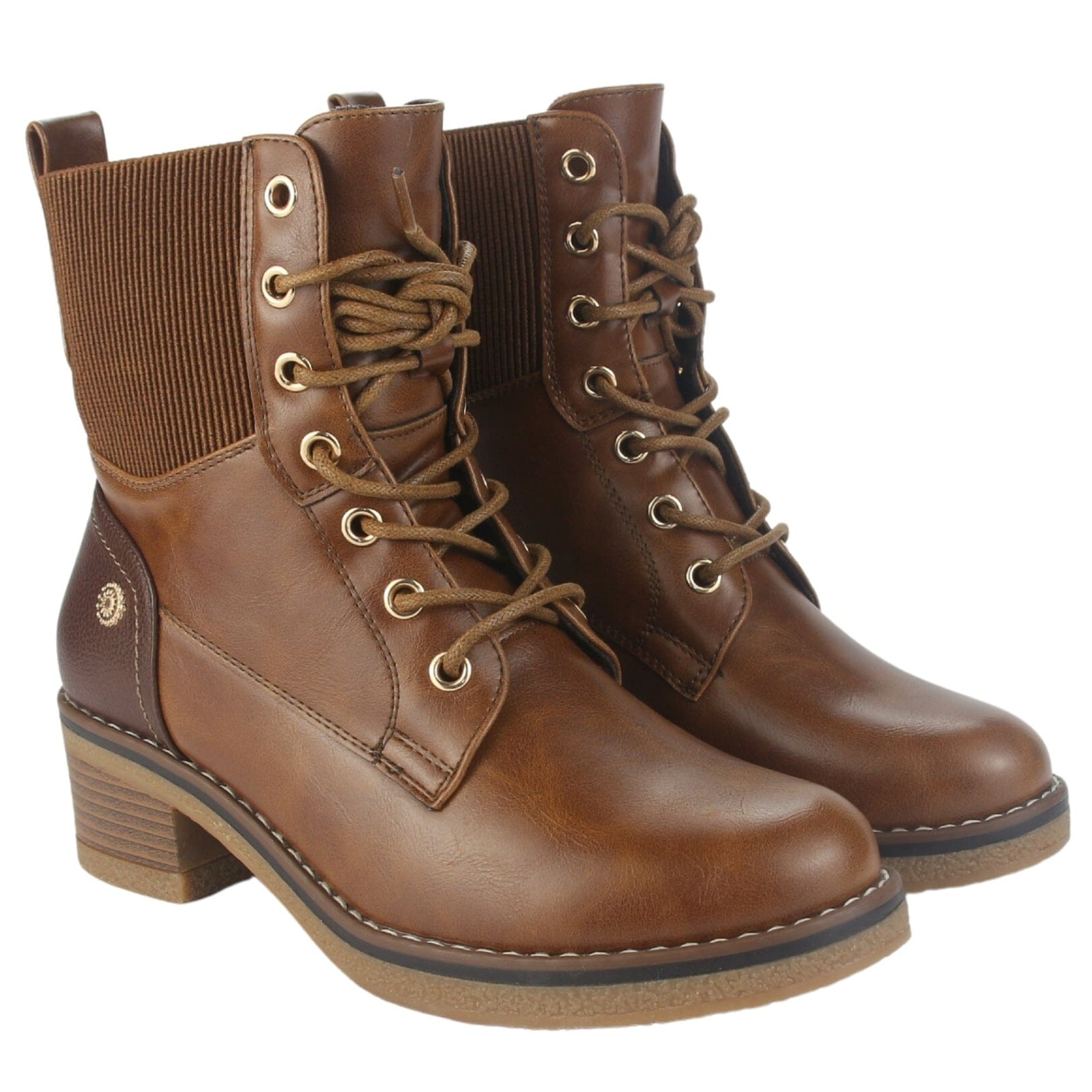 Botin Chalada Mujer Brike-2 Tostado Casual Botines Taco Chalada 