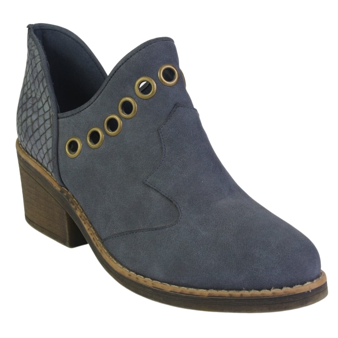 Botin Chalada Mujer Camp-15 Azul Casual Botines Taco Chalada 