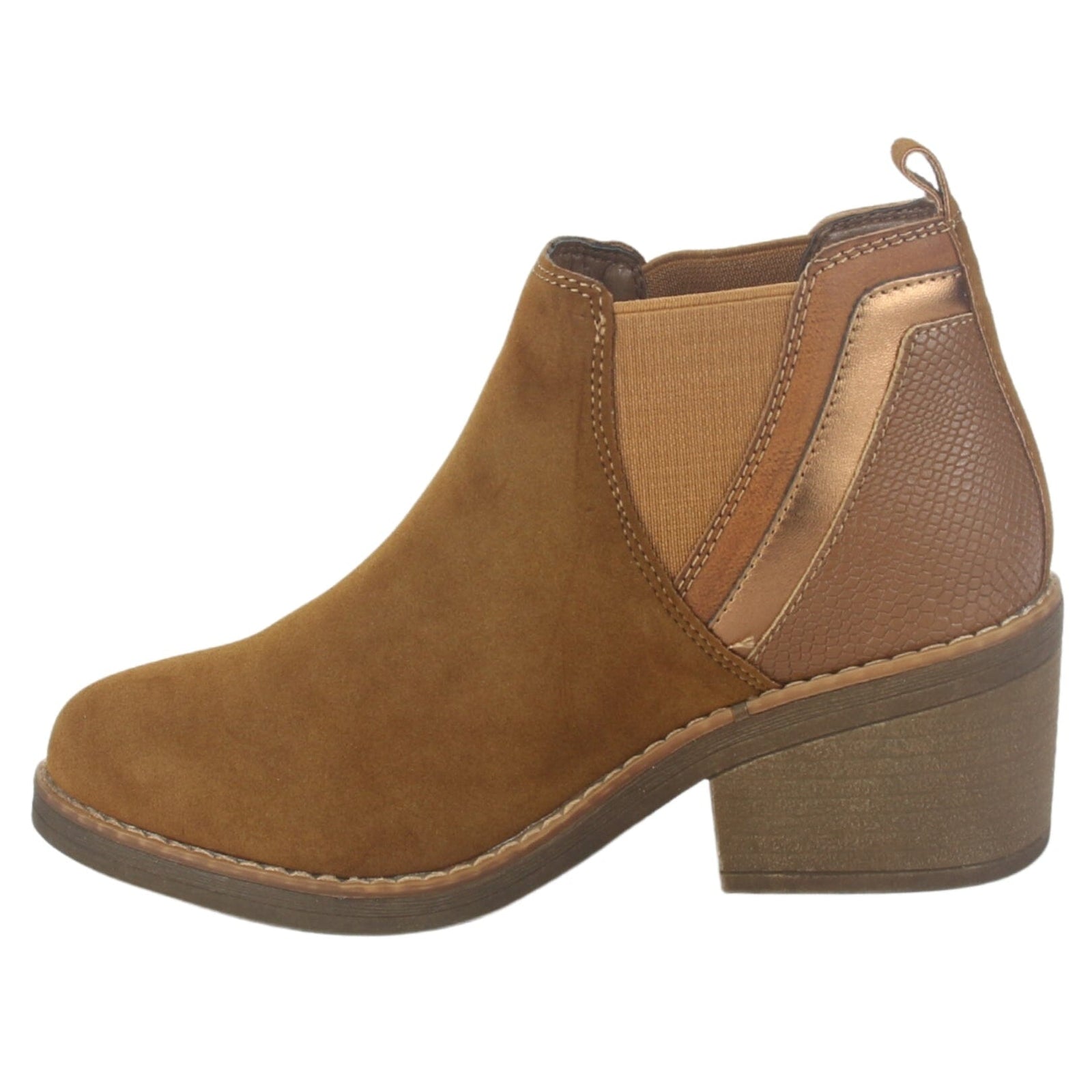 Botin Chalada Mujer Camp-30 Tostado Casual Botines Taco Chalada 