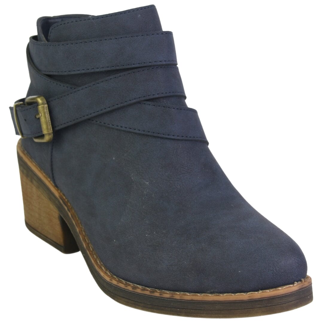 Botin Chalada Mujer Camp-37 Azul Casual Botines Taco Chalada 