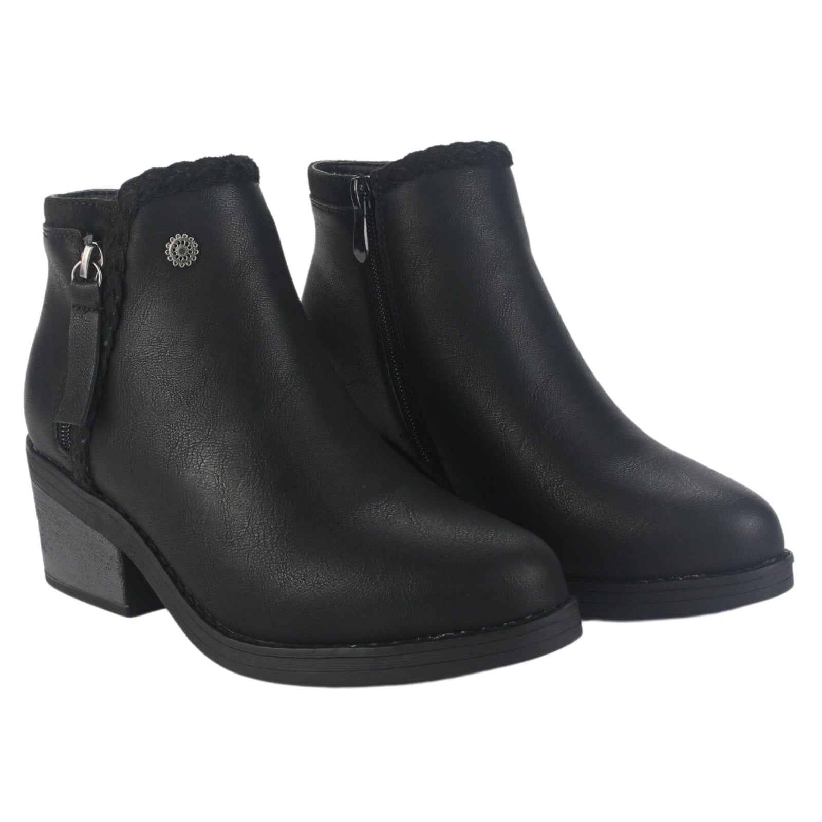 Botin Chalada Mujer Camp-50 Negro Casual Botines Taco Chalada 