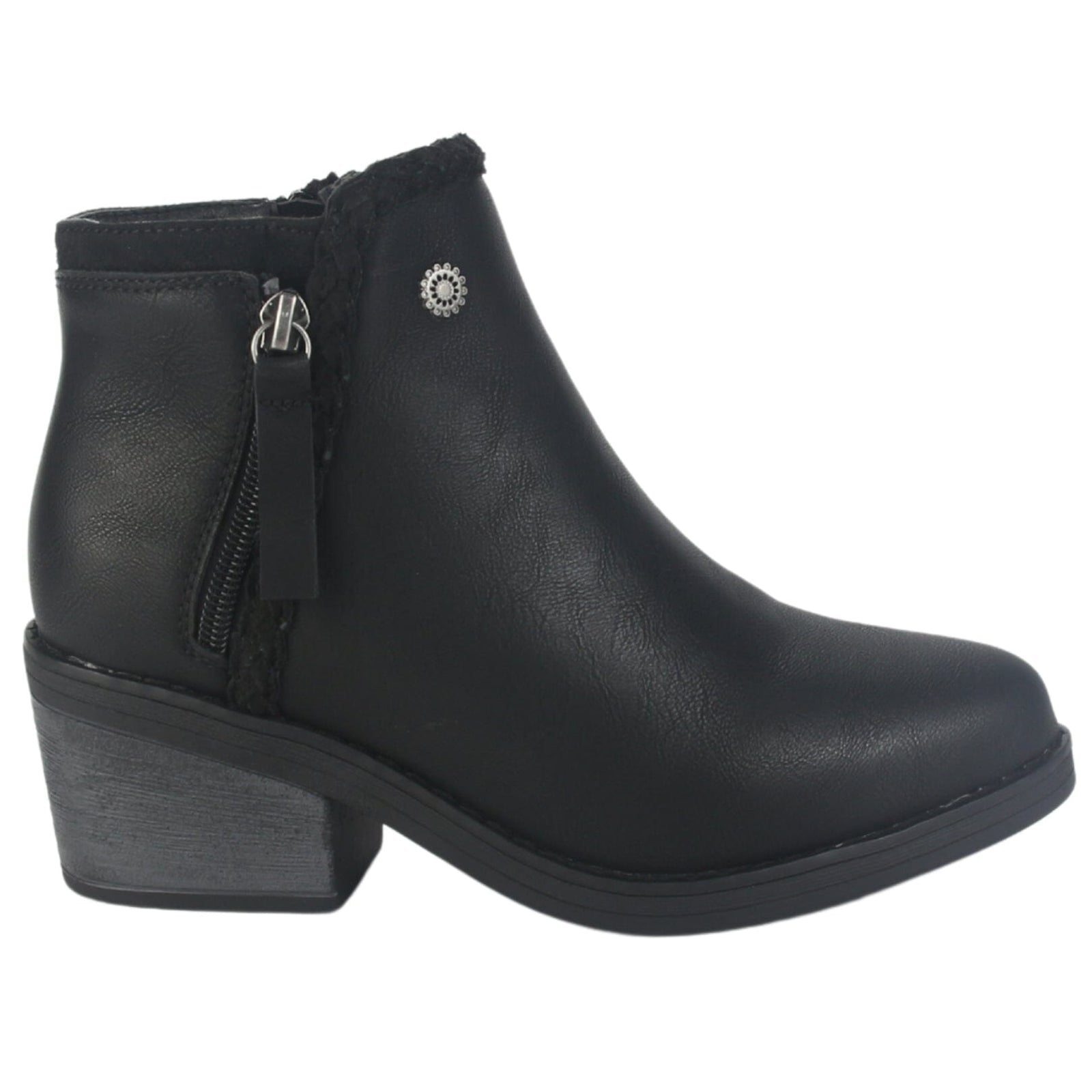 Botin Chalada Mujer Camp-50 Negro Casual Botines Taco Chalada 