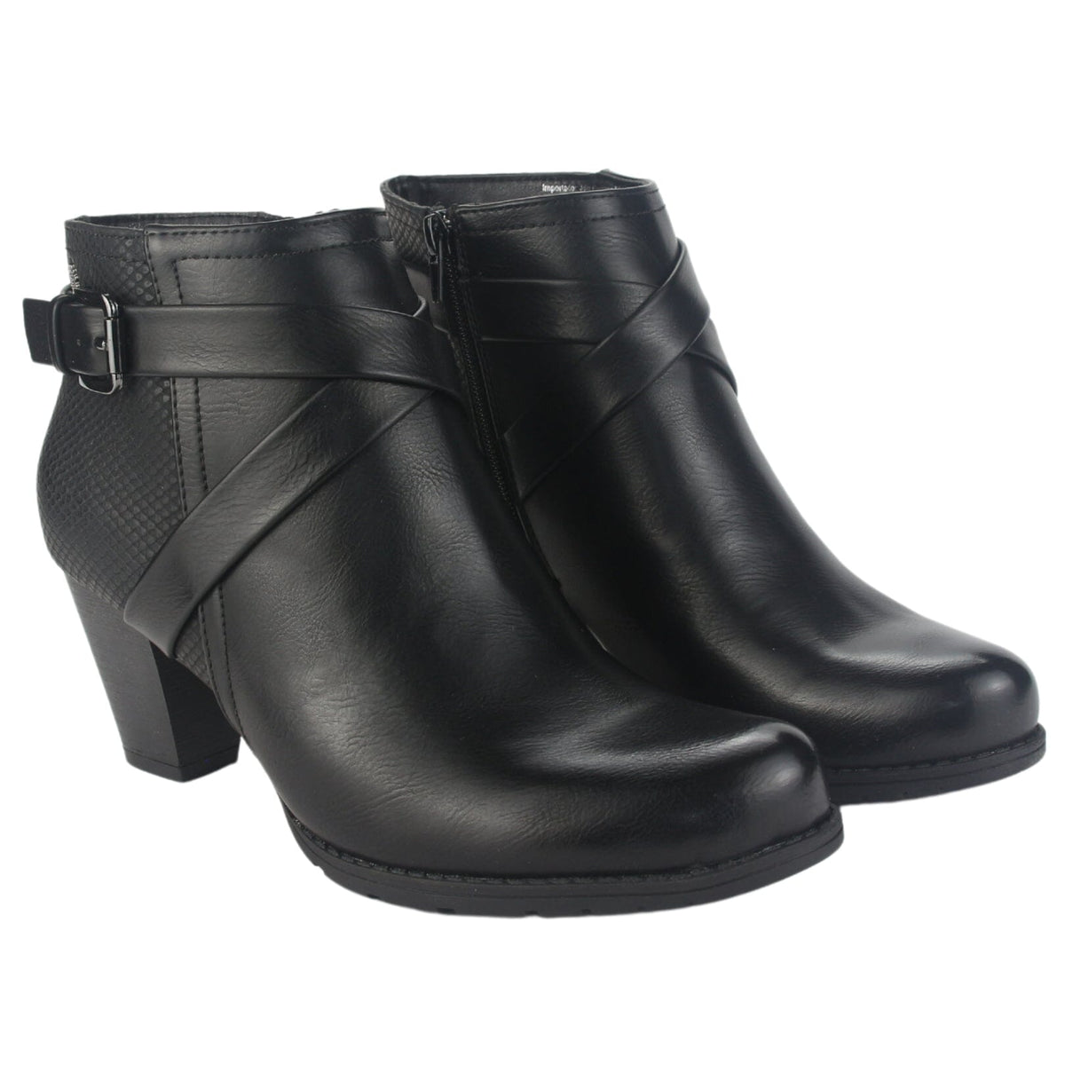 Botin Chalada Mujer Ceta-17 Negro Casual Botines Taco Chalada 
