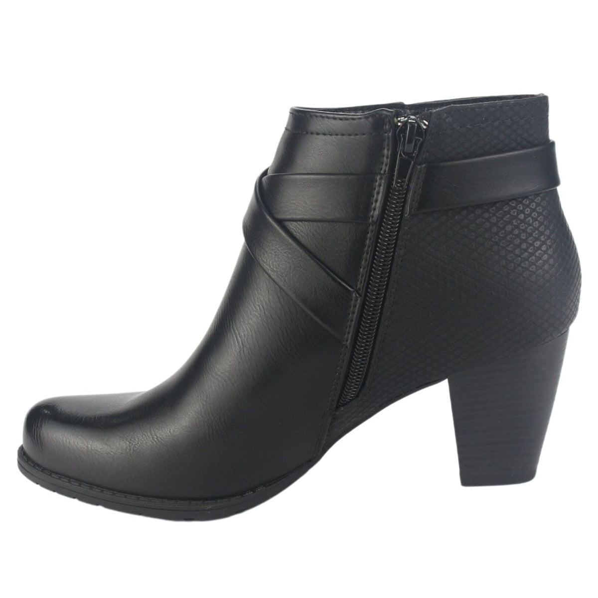 Botin Chalada Mujer Ceta-17 Negro Casual Botines Taco Chalada 