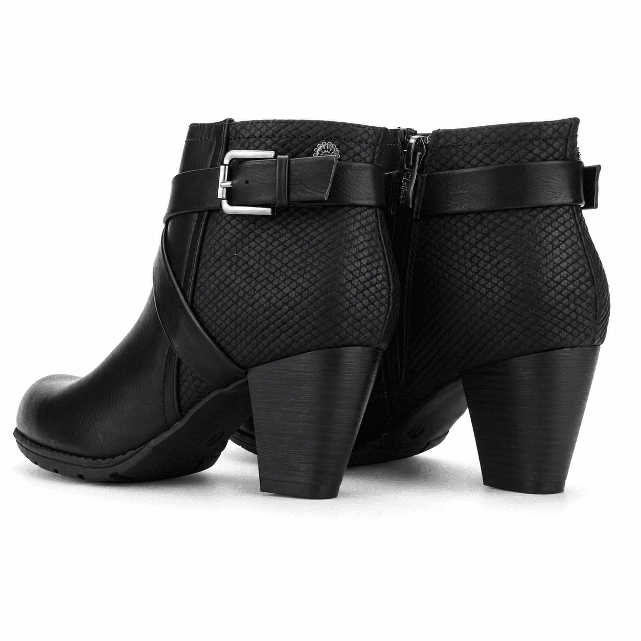 Botin Chalada Mujer Ceta-17 Negro Casual Botines Taco Chalada 