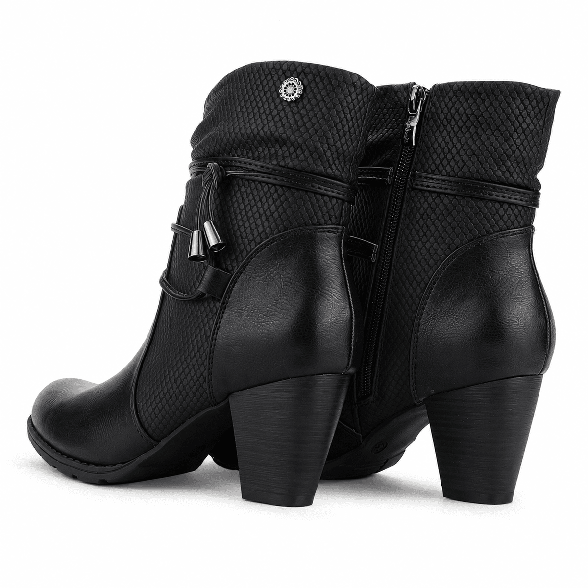 Botin Chalada Mujer Ceta-20 Negro Casual Botines Taco Chalada 