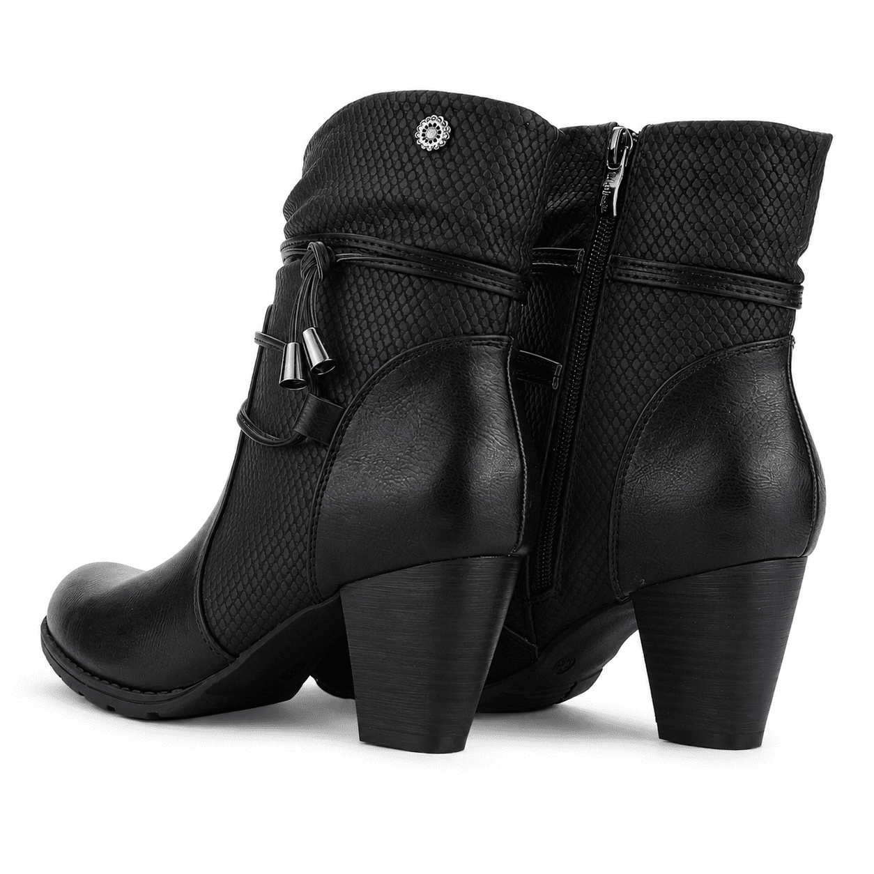 Botin Chalada Mujer Ceta-20 Negro Casual Botines Taco Chalada 