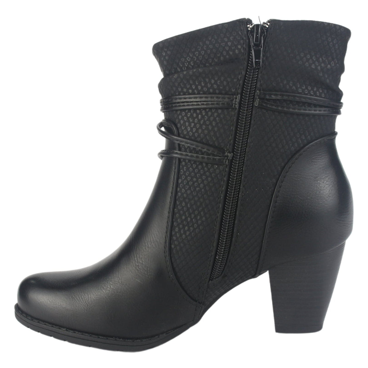 Botin Chalada Mujer Ceta-20 Negro Casual Botines Taco Chalada 