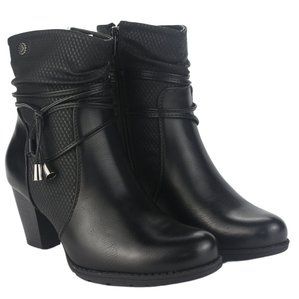 Botin Chalada Mujer Ceta-20 Negro Casual Botines Taco Chalada 