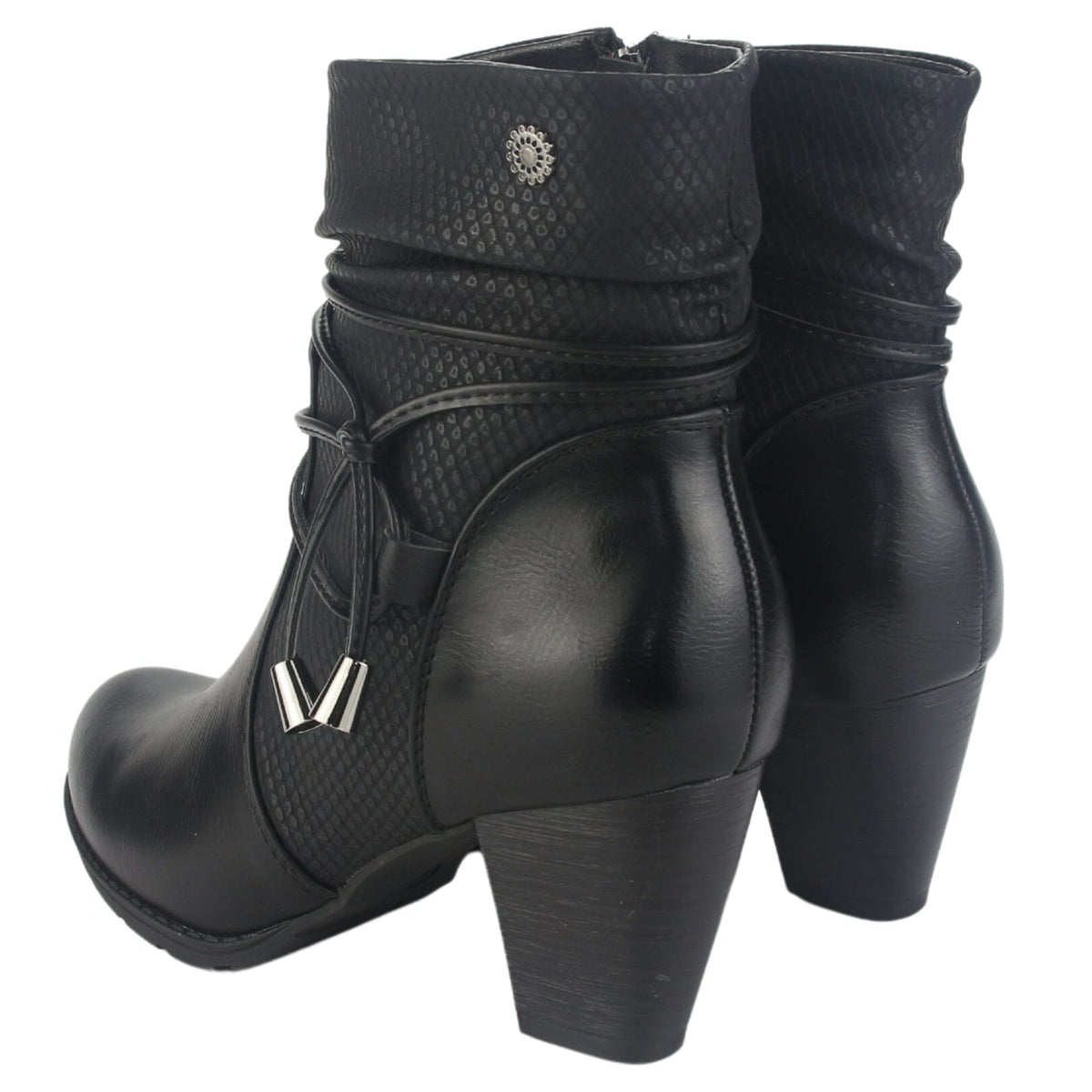Botin Chalada Mujer Ceta-20 Negro Casual Botines Taco Chalada 