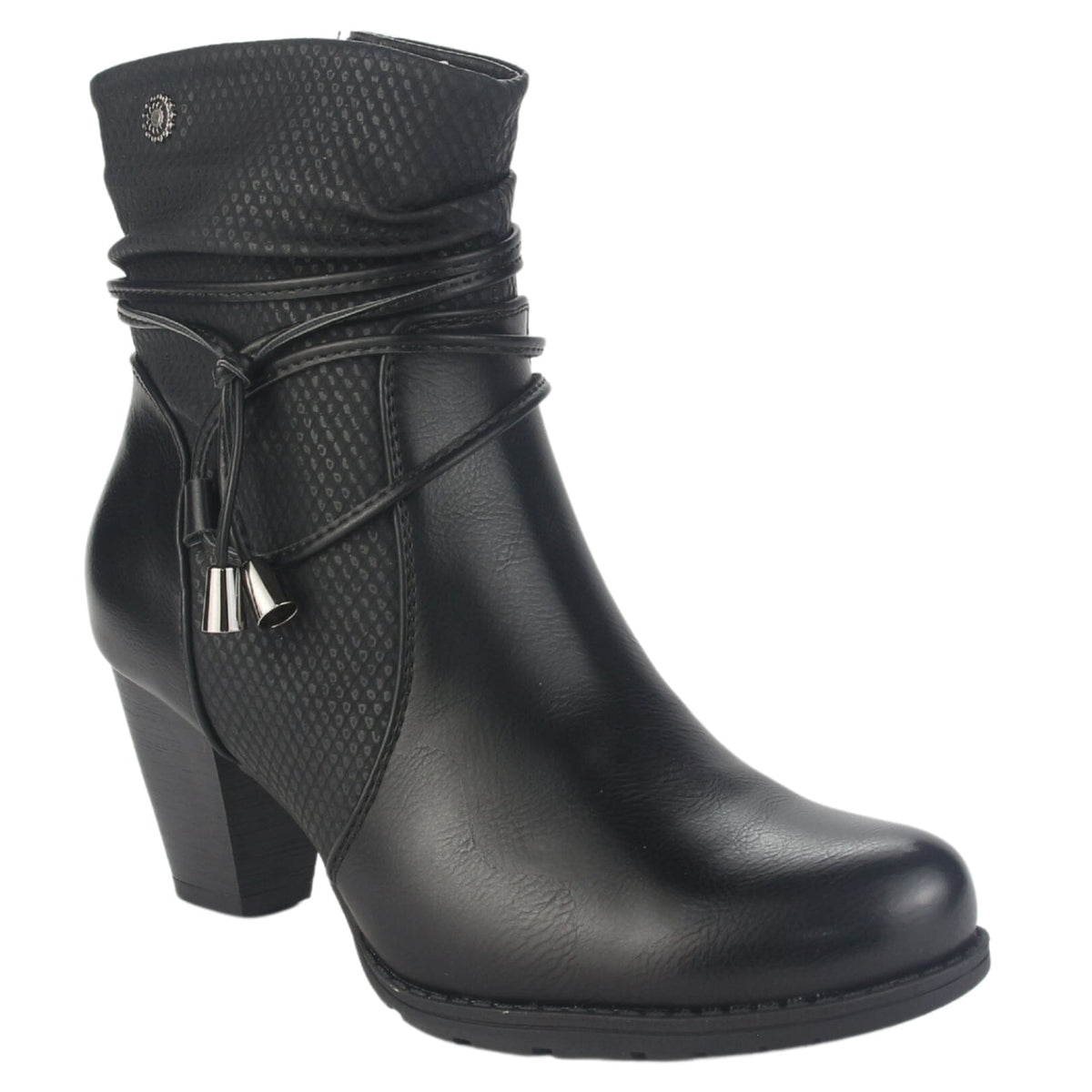 Botin Chalada Mujer Ceta-20 Negro Casual Botines Taco Chalada 
