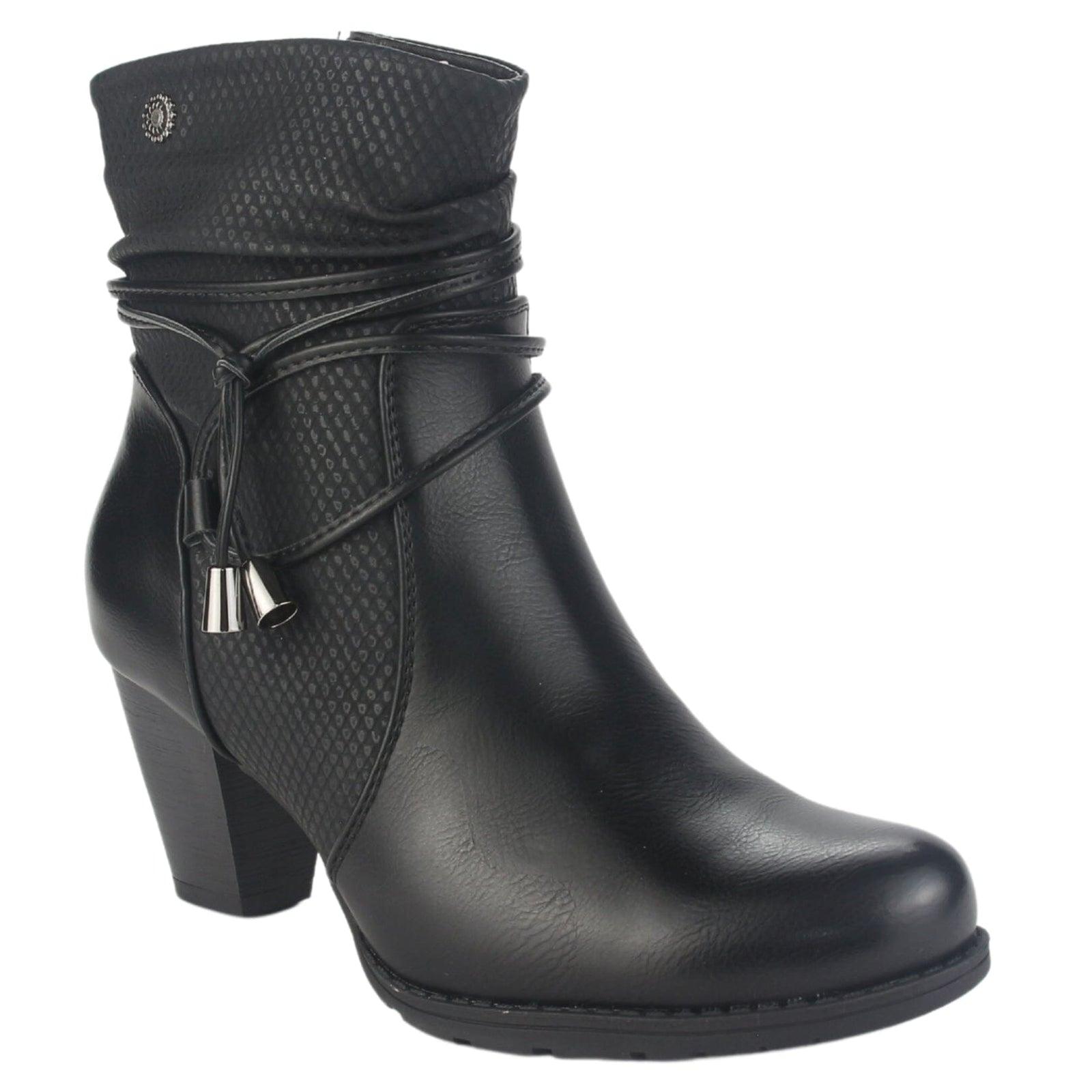 Botin Chalada Mujer Ceta-20 Negro Casual Botines Taco Chalada 