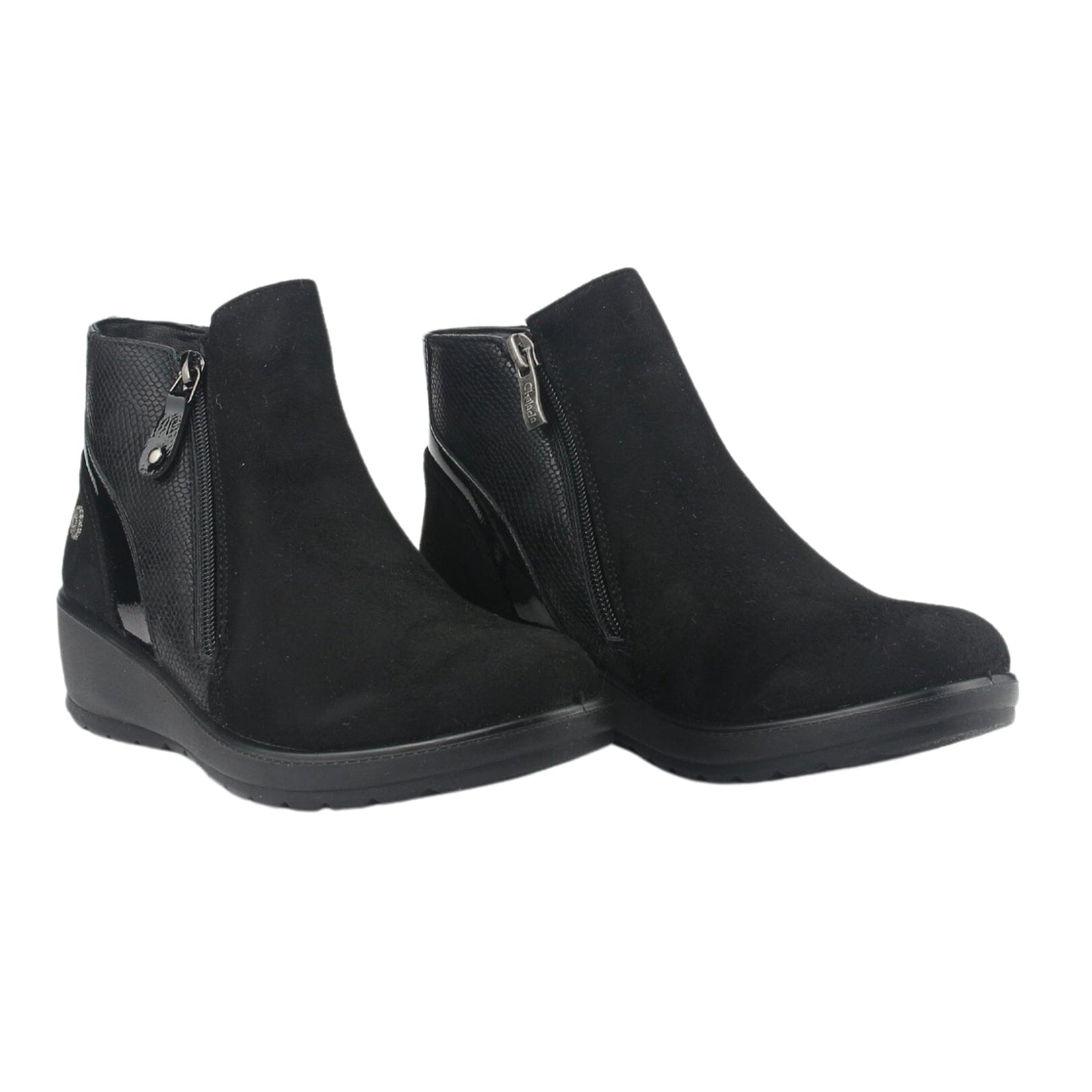 Botin Chalada Mujer Confort-5 Negro Casual Botines Taco Chalada 