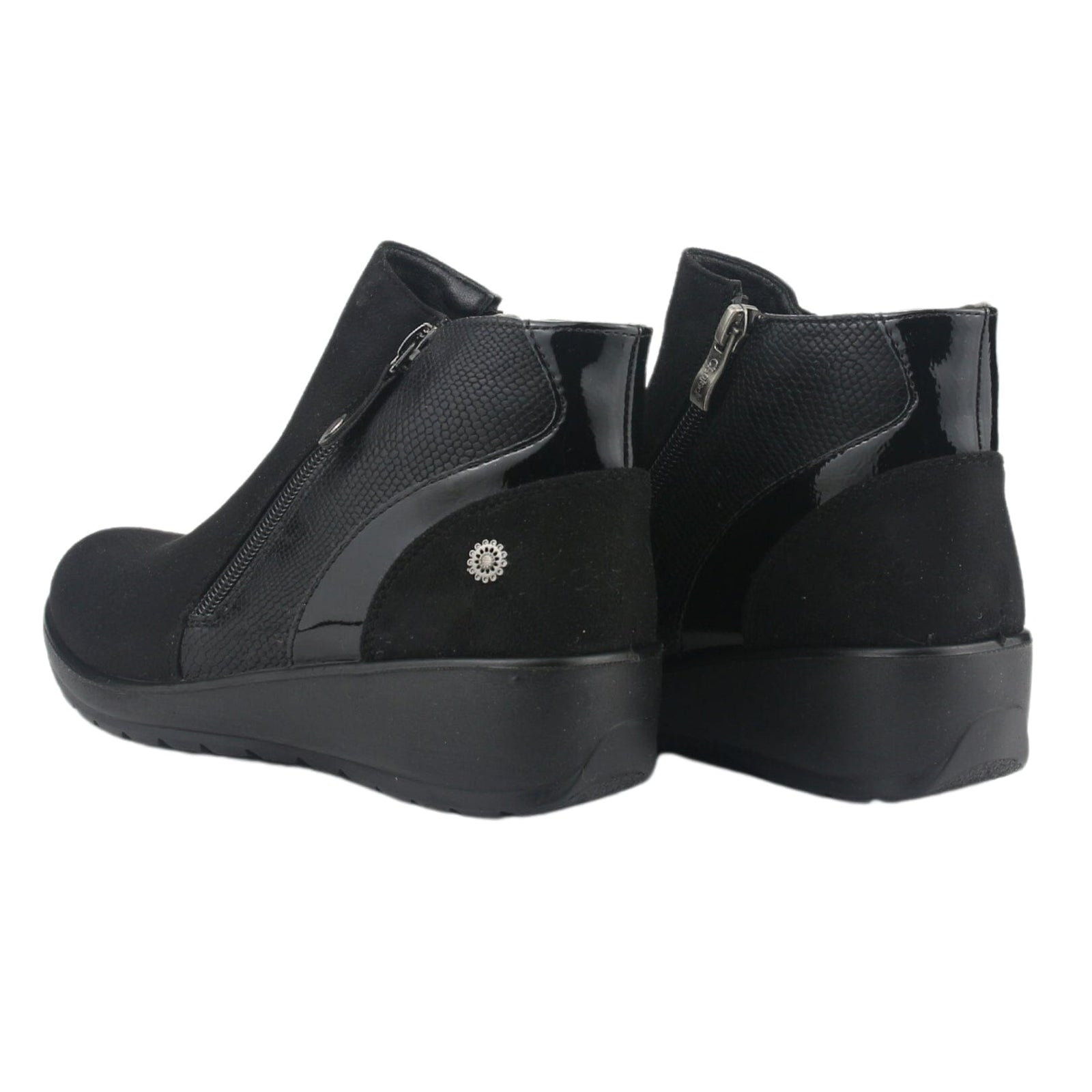 Botin Chalada Mujer Confort-5 Negro Casual Botines Taco Chalada 