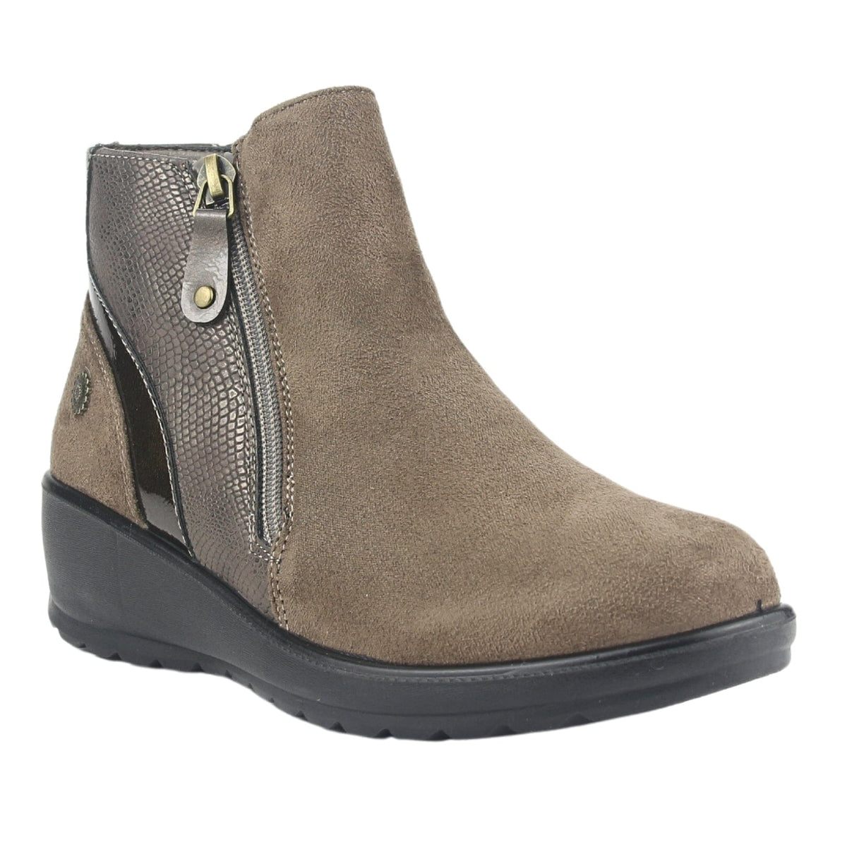 Botin Chalada Mujer Confort-5 Taupe Casual Botines Taco Chalada 