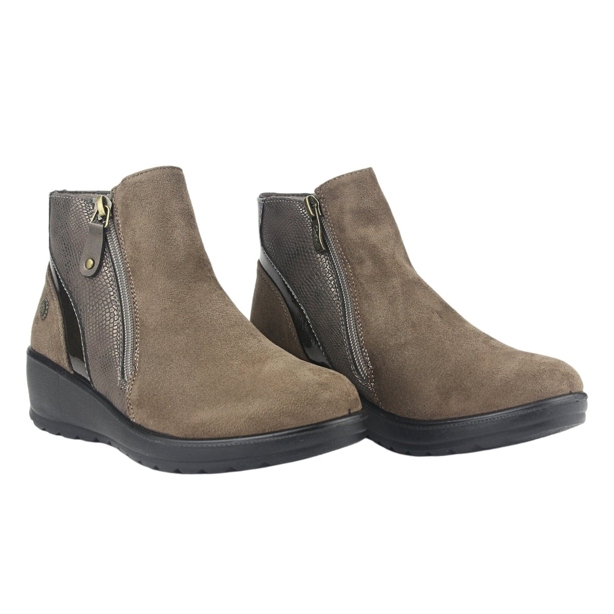 Botin Chalada Mujer Confort-5 Taupe Casual Botines Taco Chalada 