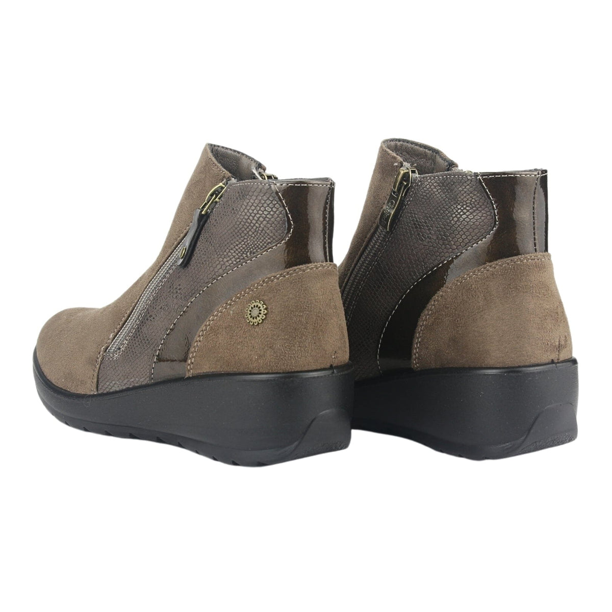 Botin Chalada Mujer Confort-5 Taupe Casual Botines Taco Chalada 