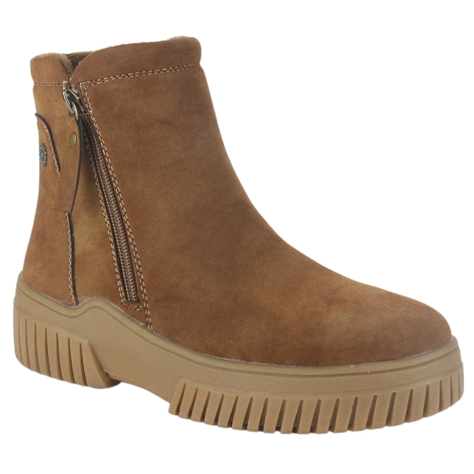 Botin Chalada Mujer Corso-4 Tostado Casual Botines Taco Chalada 
