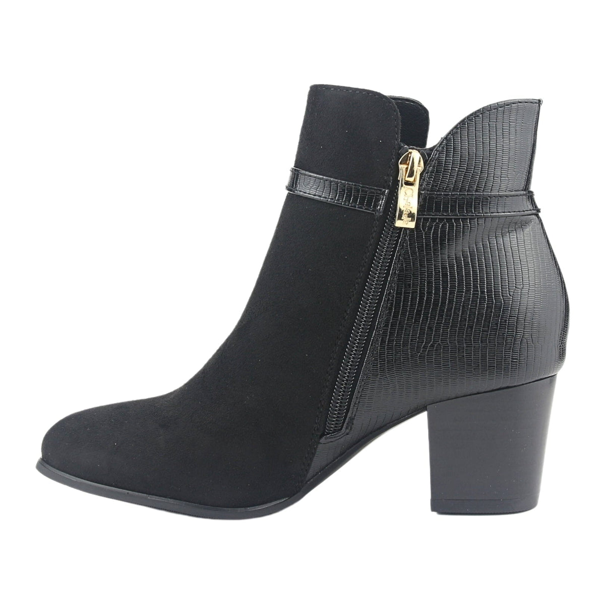 Botin Chalada Mujer Costa-1 Negro Casual Botines Taco Chalada 