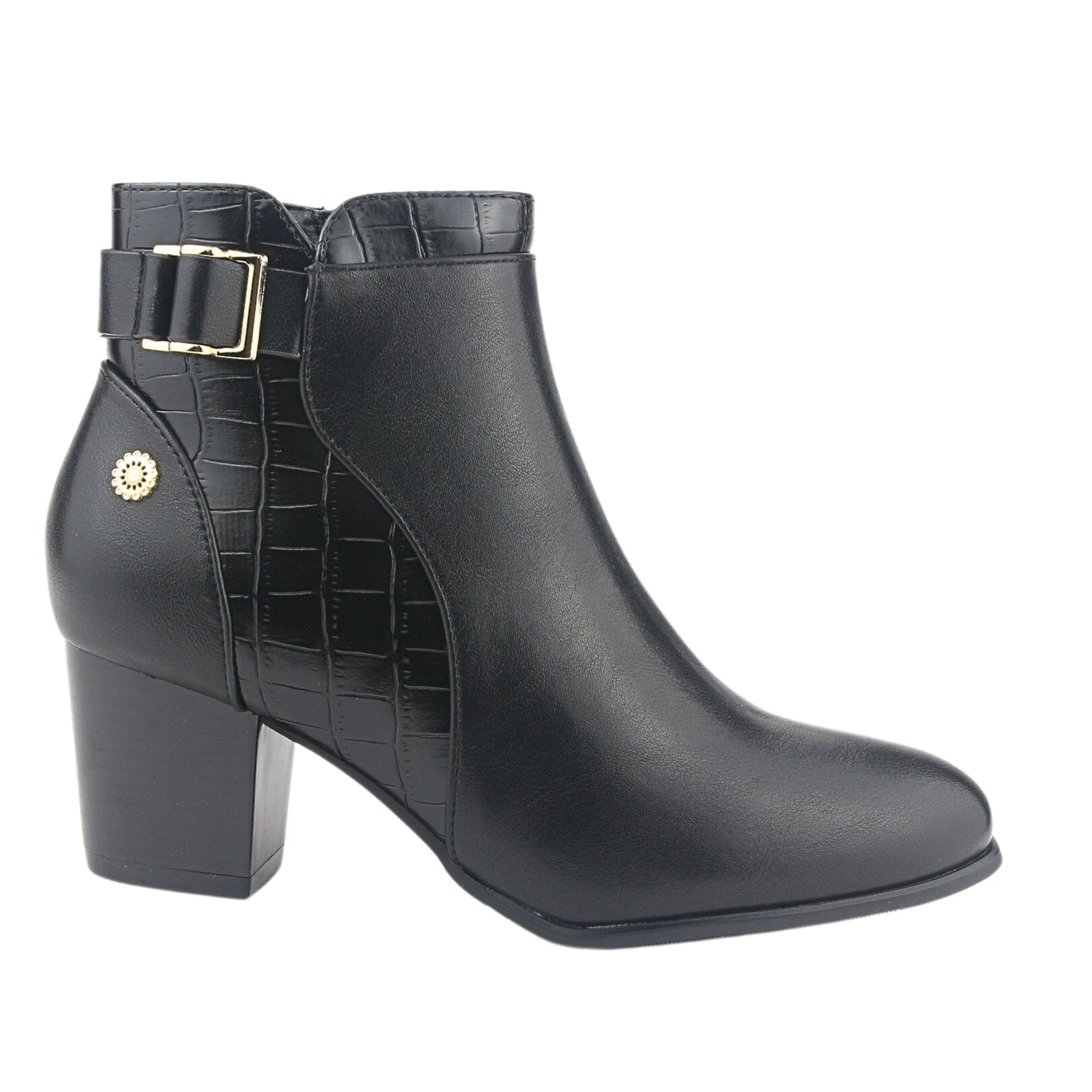 Botin Chalada Mujer Costa-2 Negro Casual Botines Taco Chalada 