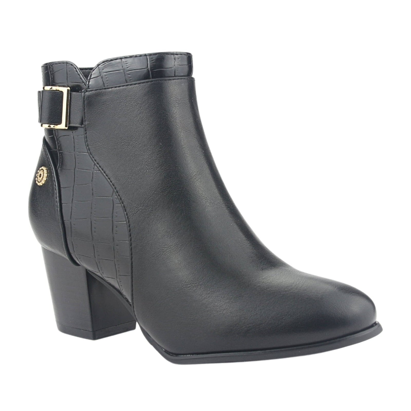 Botin Chalada Mujer Costa-2 Negro Casual Botines Taco Chalada 