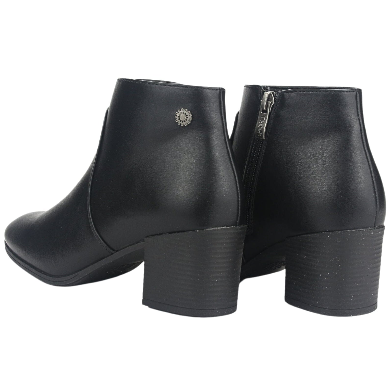 Botin Chalada Mujer Gally-2 Negro Casual Botines Taco Chalada 
