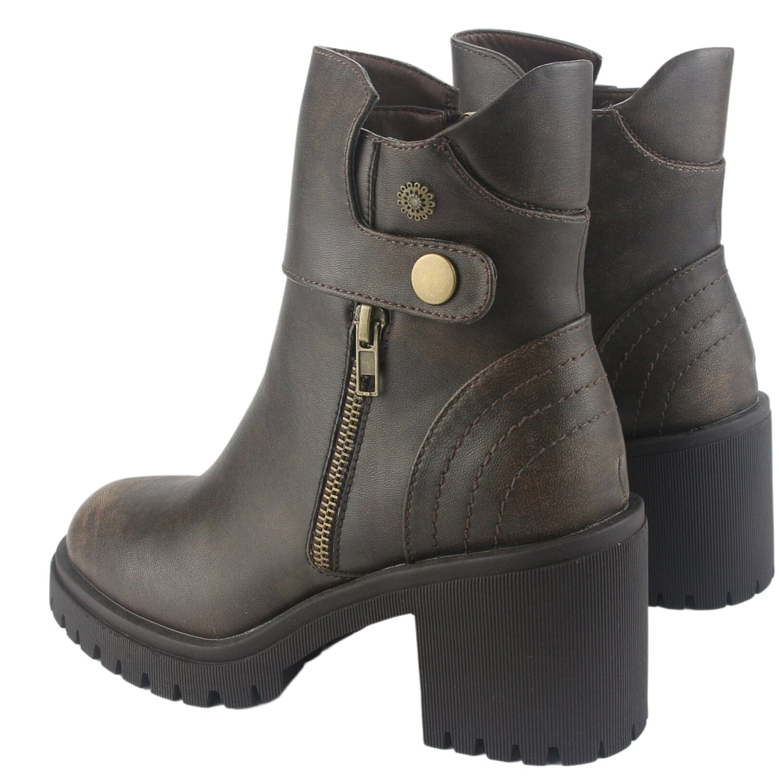 Botin Chalada Mujer Jordi-9 Café Casual Botines Taco Chalada 