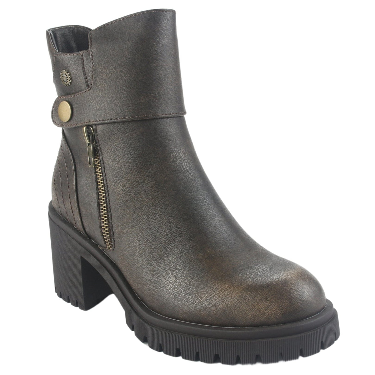 Botin Chalada Mujer Jordi-9 Café Casual Botines Taco Chalada 