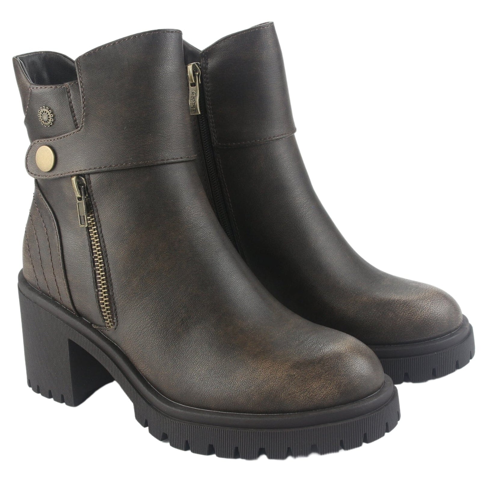 Botin Chalada Mujer Jordi-9 Café Casual Botines Taco Chalada 