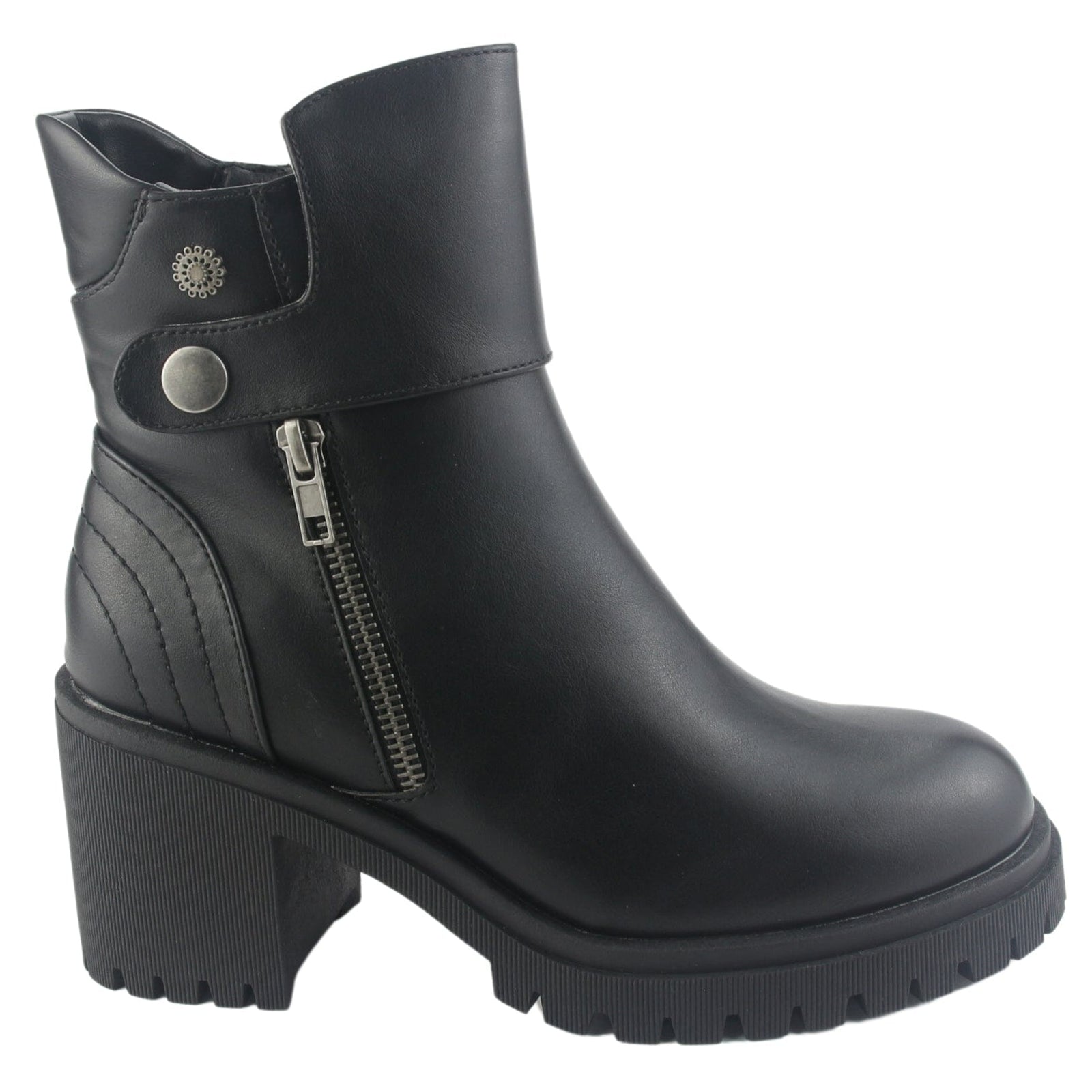 Botin Chalada Mujer Jordi-9 Negro Casual Botines Taco Chalada 