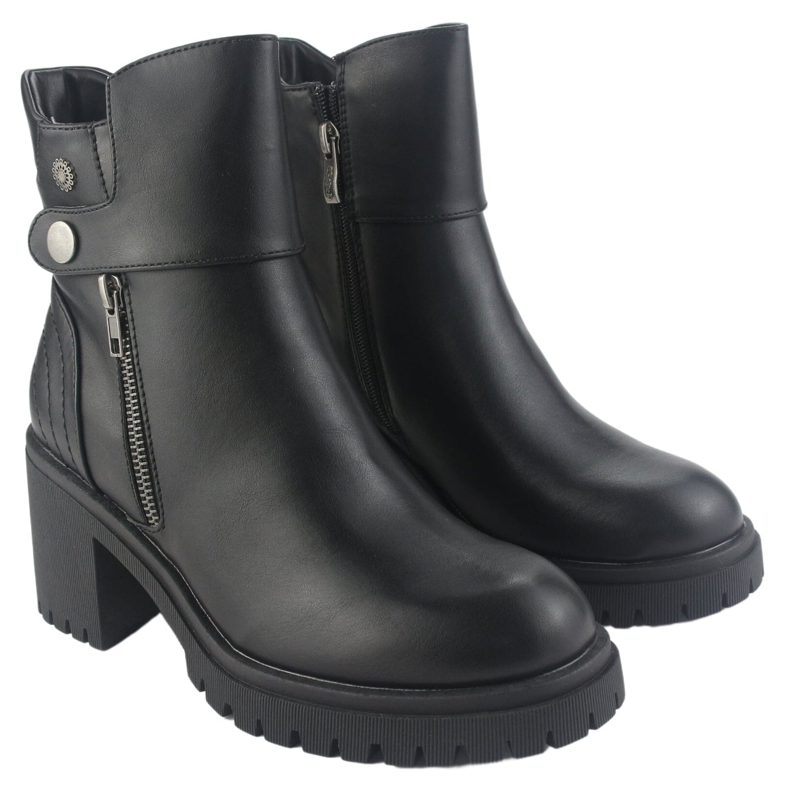 Botin Chalada Mujer Jordi-9 Negro Casual Botines Taco Chalada 