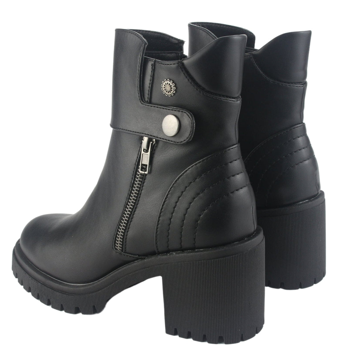 Botin Chalada Mujer Jordi-9 Negro Casual Botines Taco Chalada 