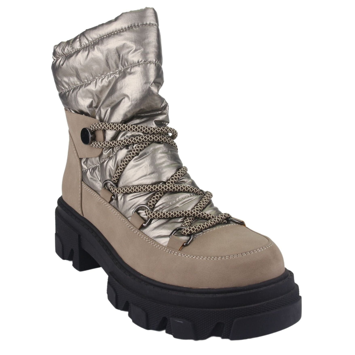 Botin Chalada Mujer Karl-9 Taupe Moda Botines Taco Chalada 