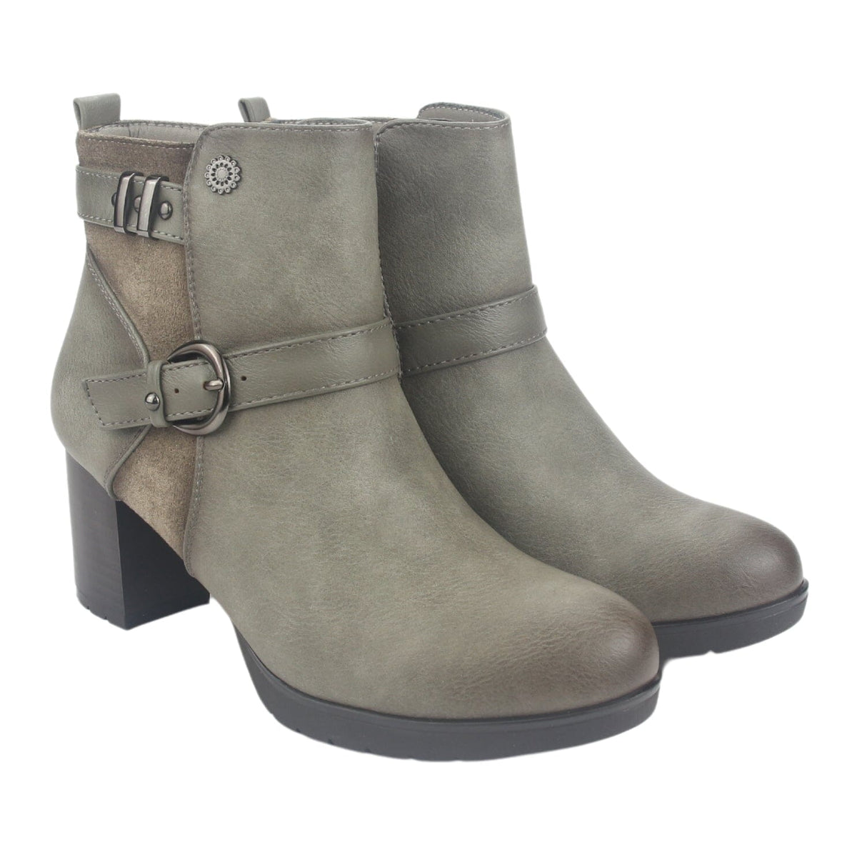 Botin Chalada Mujer Lelia-1 Taupe Casual Botines Taco Chalada 